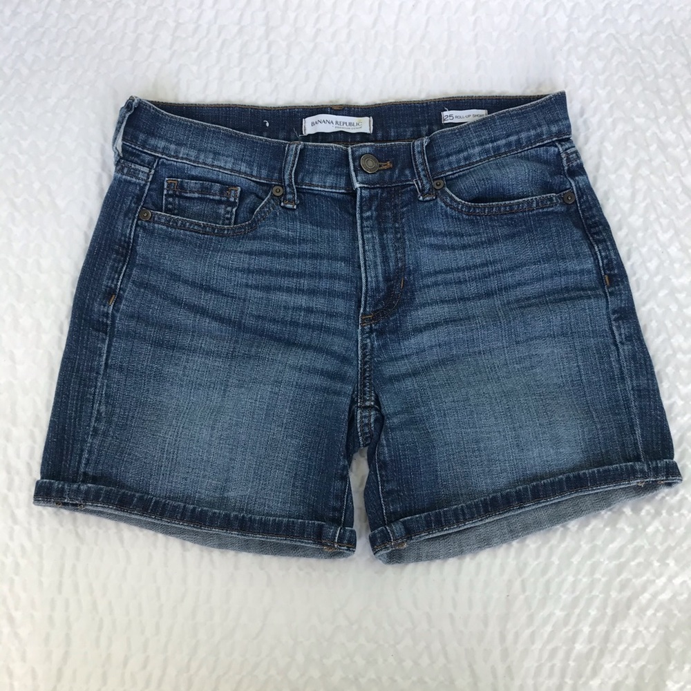 Banana Republic Dark Blue Denim Jean Shorts